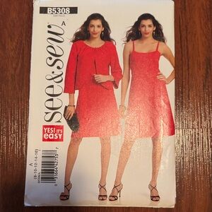 2/$15 See&Sew B5308 Sewing Pattern 8-16